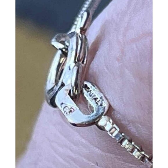 19" Box Chain Totem Pole Native American Pendant Necklace Sterling Italy 8162 - Picture 11 of 11